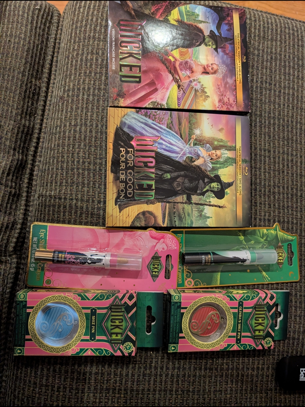 Wicked Musical Merchandise Lot - Brand New Blu Rays Pins And Eye Crayon